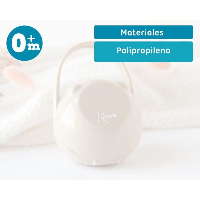 KioKids Portachupetes con Gancho Beige para Chupetes de Bebé +0 Meses. Transporte Higiénico, Apto Lavavajillas y Esterilizador 4 KioKids Portachupetes con Gancho Beige para Chupetes de Bebé +0 Meses. Transporte Higiénico, Apto Lavavajillas y Esterilizador 4