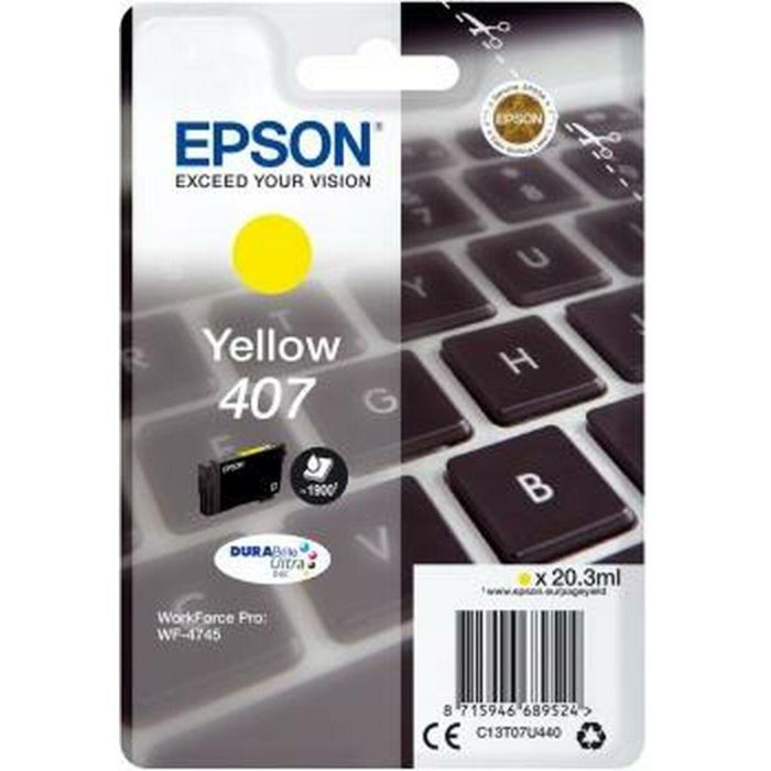 Cartucho de Tinta Original Epson WorkForce Pro 4745 Series Amarillo (8 Unidades) 1 Cartucho de Tinta Original Epson WorkForce Pro 4745 Series Amarillo (8 Unidades) 1