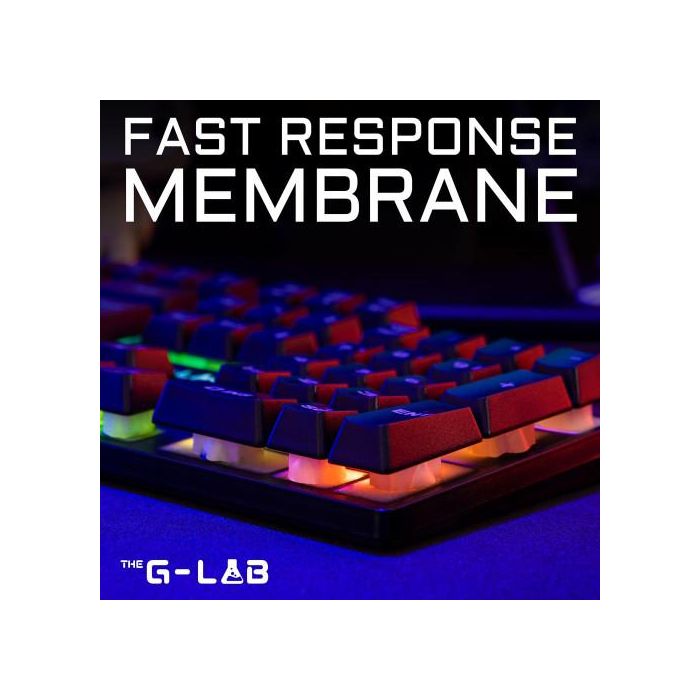 THE G-LAB Keyz Caesium Teclado Gaming RGB TKL Layout Español Blanco - KEYZ-CAESIUMT-W/SP 1