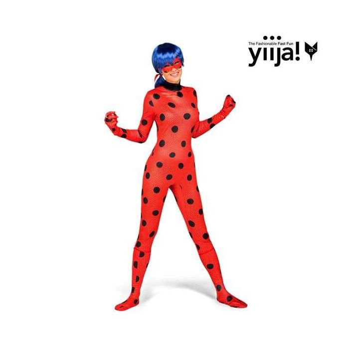 Disfraz ladybug con mono, guantes, cubre botas, antifaz, peluca, yo-yo y pendientes talla s 1 Disfraz ladybug con mono, guantes, cubre botas, antifaz, peluca, yo-yo y pendientes talla s 1