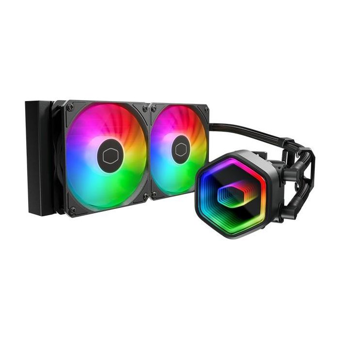 Cooler Master MasterLiquid 240 Core II Kit de refrigeración líquida 12 cm Negro MLW-D24M-A18PA-R1 Compatible con LGA 1150, 1151, 1156, 1200, 1700, 1851, AM4, AM5 1