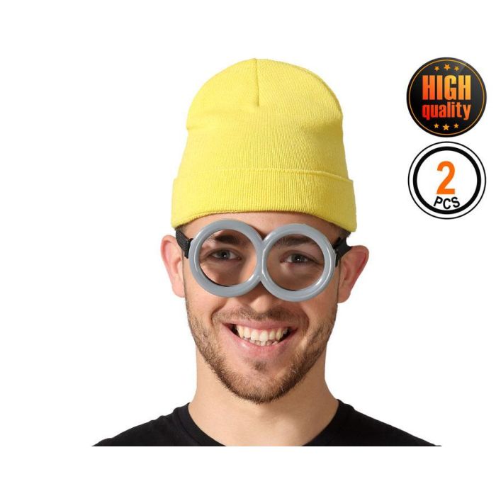 Set Gorro Con Gafas Carnaval Hombre Adulto