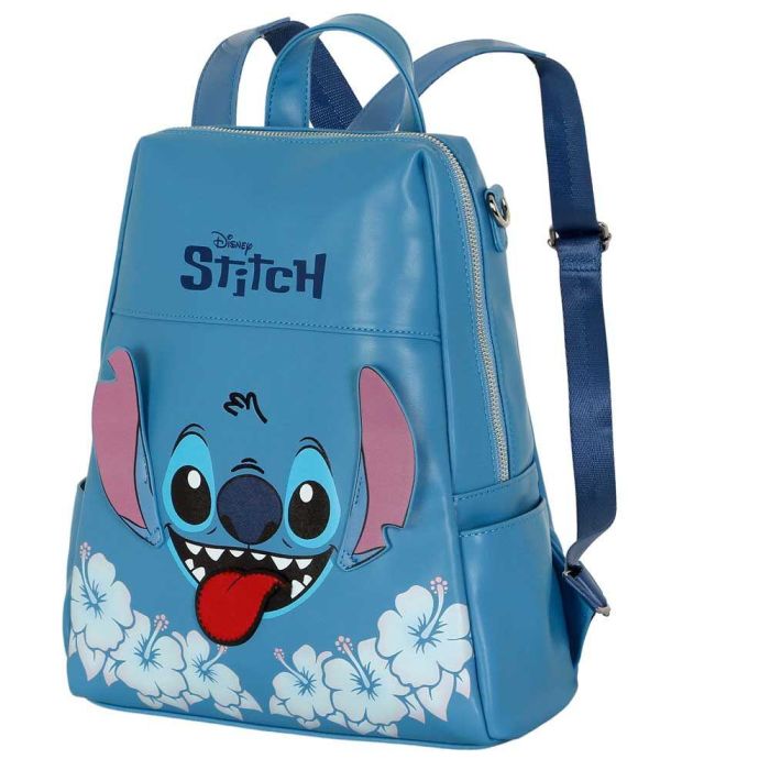 Disney Lilo y Stitch Mochila Shield Tongue Azul con cremallera superior y bolsillos laterales 4 Disney Lilo y Stitch Mochila Shield Tongue Azul con cremallera superior y bolsillos laterales 4