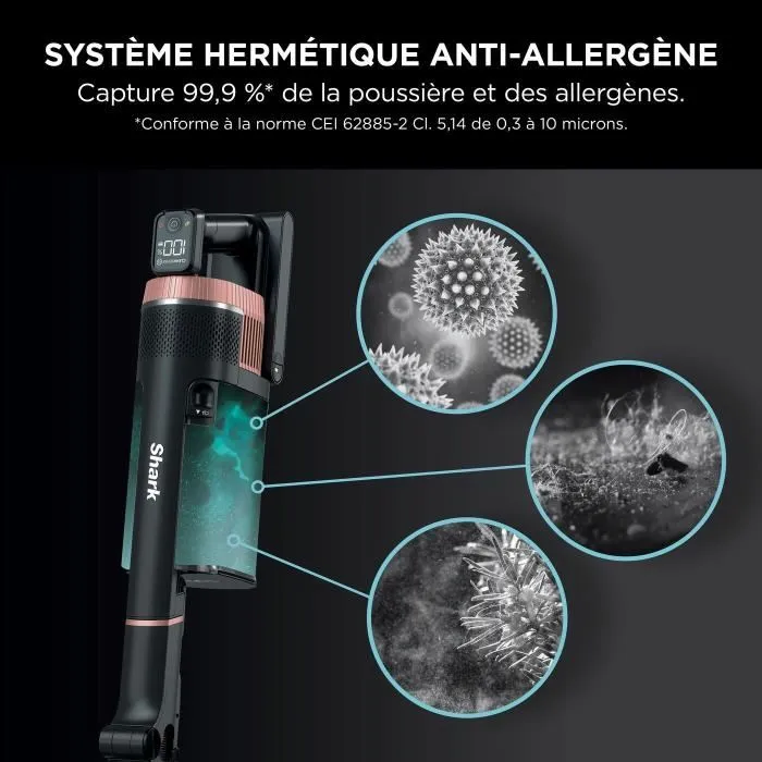 Shark Aspiradora escoba inalámbrica Stratos IZ400EU - Tecnología DuoClean + PowerFins Plus - Iluminación LED 4