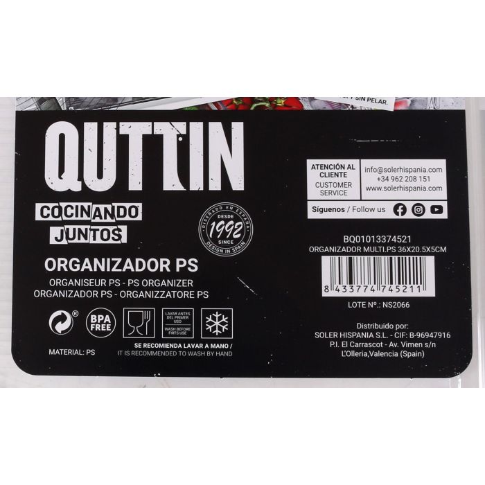 Quttin Organizador Multi.Ps 36 cm x 20.5 cm x 5 cm (12 Unidades) 8