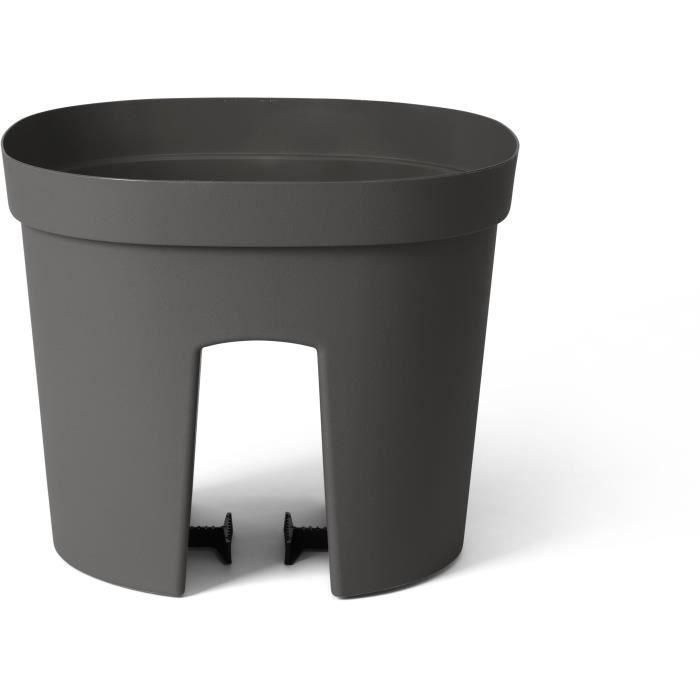 Maceta balaustrada - GARDEN ID Smile - Anth. 30 cm - Se adapta a todas las barandillas - Reserva de agua - reciclada y 100% reciclable 1 Maceta balaustrada - GARDEN ID Smile - Anth. 30 cm - Se adapta a todas las barandillas - Reserva de agua - reciclada y 100% reciclable 1