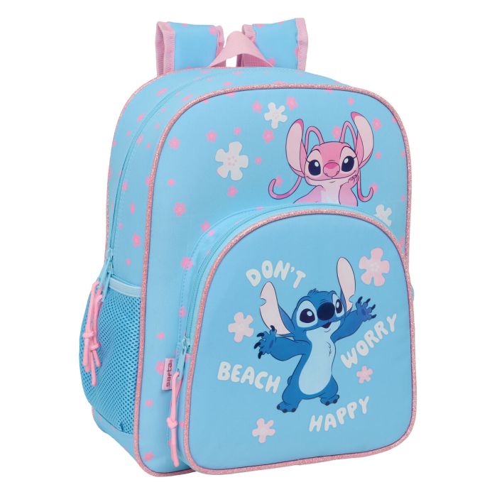 Mochila Escolar Lilo & Stitch Happy Azul cielo 32 x 38 x 12 cm 1 Mochila Escolar Lilo & Stitch Happy Azul cielo 32 x 38 x 12 cm 1