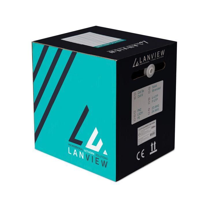 Lanview 305m Cat6 F-UTP cable 4x2xAWG23 LSZH white, Fire Class: Cca 1 Lanview 305m Cat6 F-UTP cable 4x2xAWG23 LSZH white, Fire Class: Cca 1