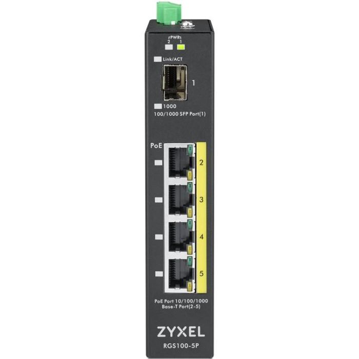 Zyxel RGS100-5P Switch No Administrado L2 Gigabit Ethernet 4 Puertos PoE Negro 2 Zyxel RGS100-5P Switch No Administrado L2 Gigabit Ethernet 4 Puertos PoE Negro 2