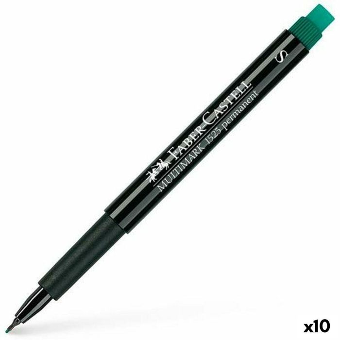 Rotulador permanente Faber-Castell Multimark 1523 S Verde (10 Unidades) Rotulador permanente Faber-Castell Multimark 1523 S Verde (10 Unidades)