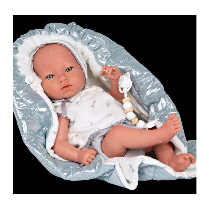 Muñeca reborn arias 38 cm borja gris c/manta (cuerpo vinyl, sexo niño) 10 Muñeca reborn arias 38 cm borja gris c/manta (cuerpo vinyl, sexo niño) 10