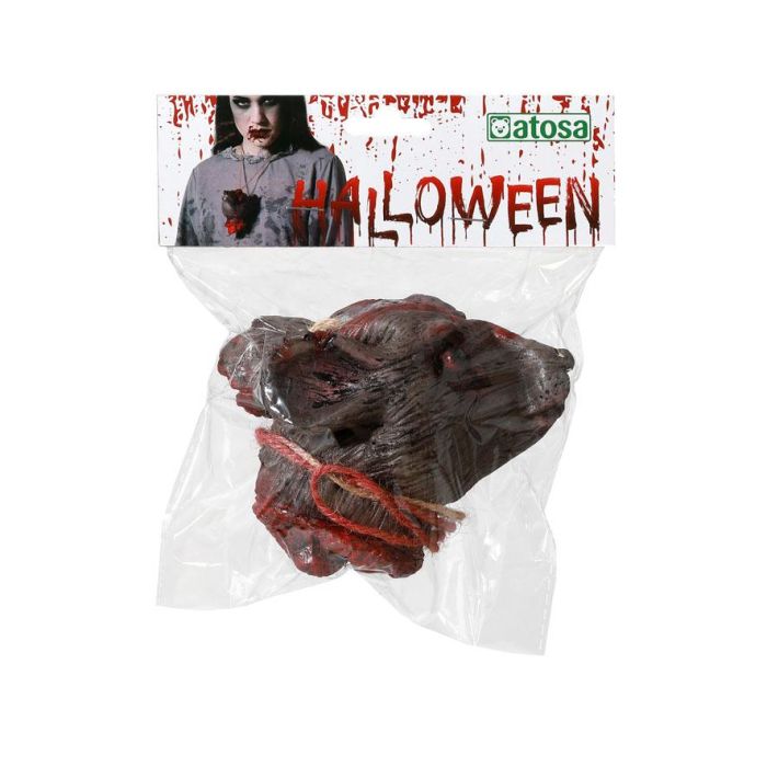 Collar Terrorífico con Cabeza de Roedor Ensangrentada 47 cm para Disfraces de Halloween 1