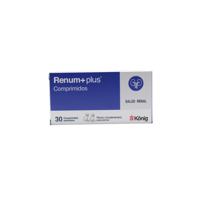 Konig Renum + Plus 30 Cp. - Aceite de Olea Europea, Ácidos Grasos 3-6-9, Zinc Orgánico, Nicotinamida y Vitamina E para Función Renal