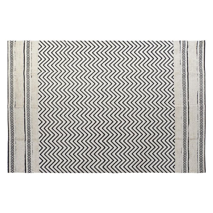 Alfombra Scandi DKD Home Decor Negro Blanco 226 x 0.7 x 160 cm