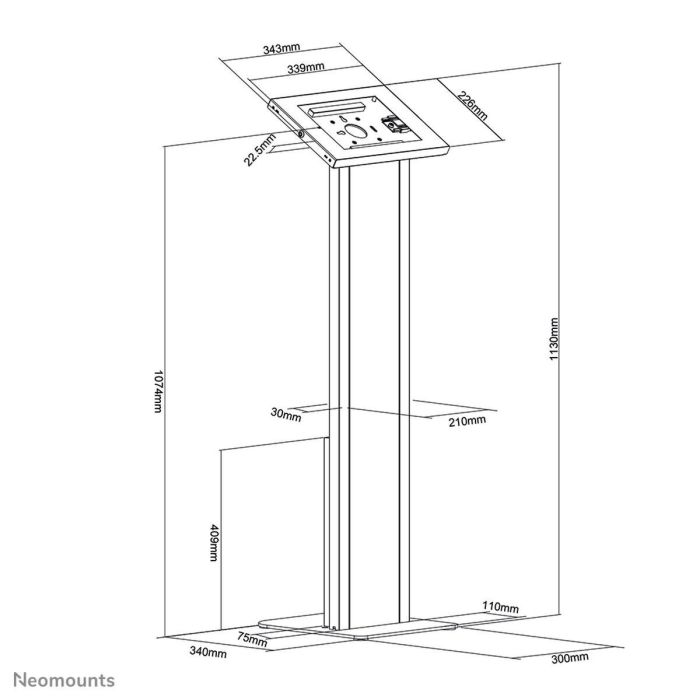 Soporte para Tablet Neomounts FL15-750WH1 Blanco 1 Soporte para Tablet Neomounts FL15-750WH1 Blanco 1