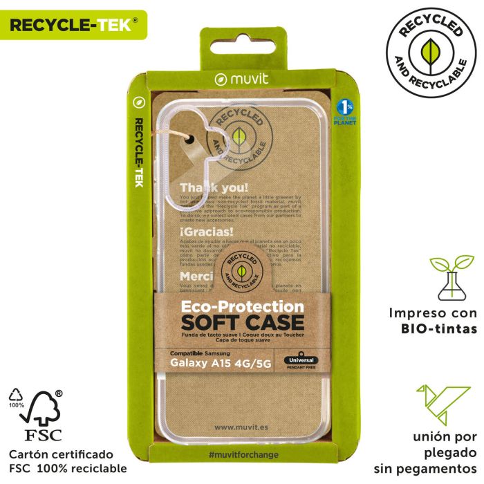 Funda para Móvil Muvit for Change Galaxy A15 Samsung Galaxy A14 5G 3 Funda para Móvil Muvit for Change Galaxy A15 Samsung Galaxy A14 5G 3