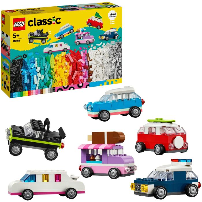 LEGO 11036 Classic Vehículos Creativos - Set de Construcción de Coches con 900 Ladrillos y 52 Ruedas para Niños +5 Años 13
