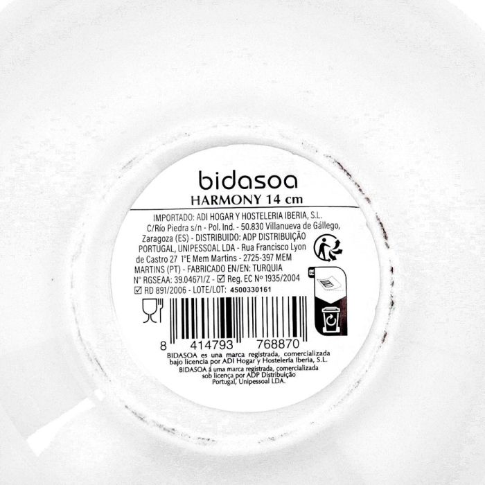 Bol Porcelana Harmony Hydrozero Bidasoa 14 cm 5