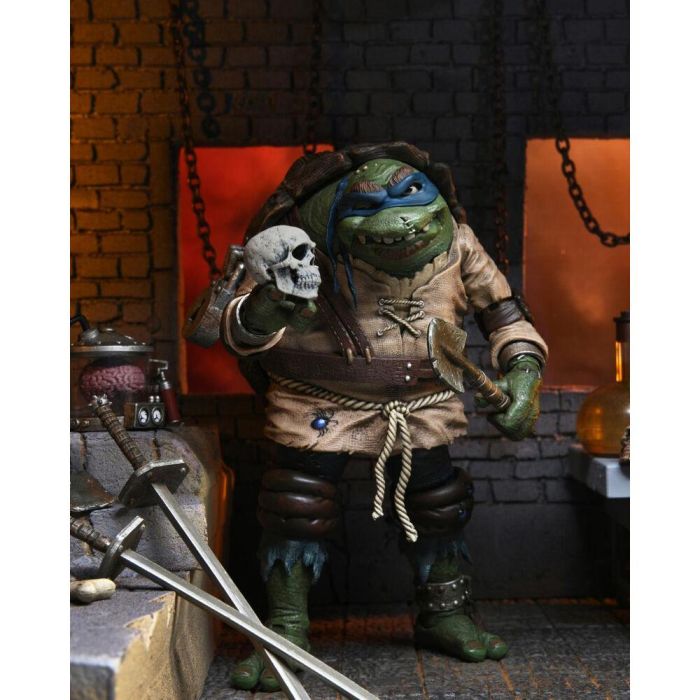NECA Figura Ultimate Leonardo As Hunchback Tortugas Ninja 18cm con Accesorios 3