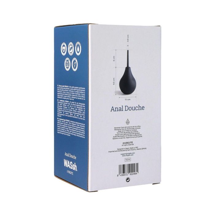 Lavativa Con Tapón Anal Expandible Virgite Negro 160 ml 3 Lavativa Con Tapón Anal Expandible Virgite Negro 160 ml 3