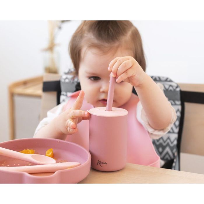Vasos En Silicona Rosa Con Pajita 1 Vasos En Silicona Rosa Con Pajita 1