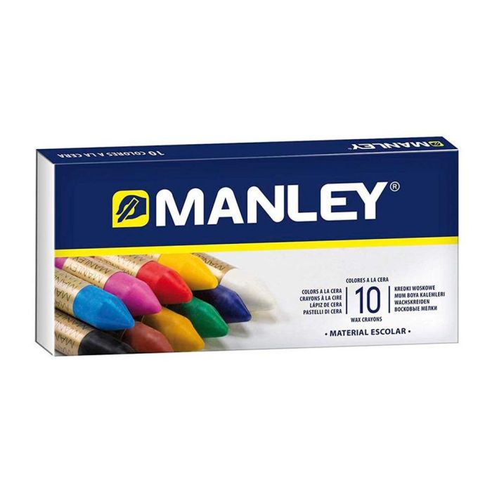 Manley Ceras 60 mm Colores Surtidos Estuche 10 Ud 2