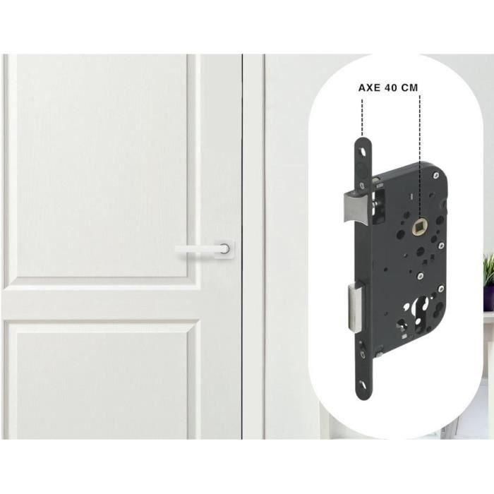 Yale Y60R-A40/N Cerradura de embutir, agujero cilindro, eje 40mm, caja 148mm, para puerta entrada y locales sensibles, negra 2