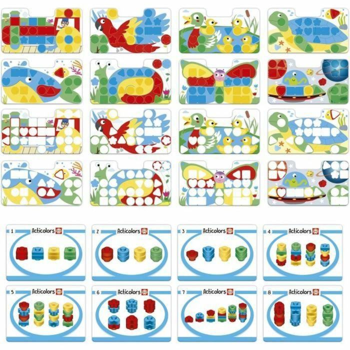 Educa EDU8412668201699 Articolors - Juego Educativo de Apilamiento con Fichas de Colores y Formas Geométricas para Niños de 2+ Años