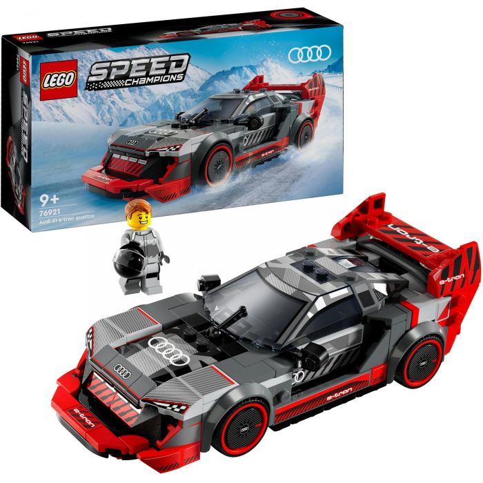 LEGO 76921 Coche de Carreras Audi S1 e-tron quattro Speed Champions, réplica 2022. Incluye minifigura y techo desmontable. Para +9 años. 2 LEGO 76921 Coche de Carreras Audi S1 e-tron quattro Speed Champions, réplica 2022. Incluye minifigura y techo desmontable. Para +9 años. 2