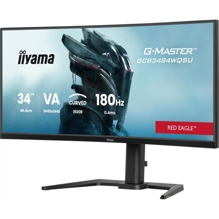 Iiyama G-MASTER GCB3484WQSU-B1 Monitor 34" Curvo 1500R, 180Hz, 3440x1440, HDR400, FreeSync Premium 2