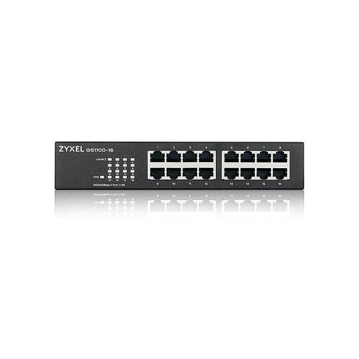 Zyxel GS1100-16 EU0103F Switch No Administrado Gigabit Ethernet 16 Puertos Montaje Rack Fuente Alimentación Incluida 2