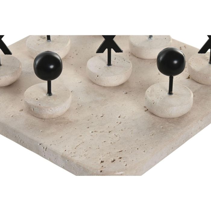DKD Home Decor Juego de Mesa Moderno de Mármol Travertino y Metal Beige Negro 20x1.8x20 cm 3 DKD Home Decor Juego de Mesa Moderno de Mármol Travertino y Metal Beige Negro 20x1.8x20 cm 3