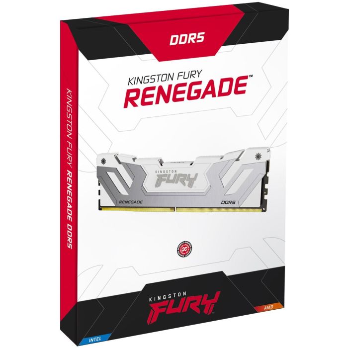 Kingston FURY Renegade White XMP Memoria RAM 48GB (2x24GB) DDR5 8400MT/s CL40 CUDIMM para PC 4 Kingston FURY Renegade White XMP Memoria RAM 48GB (2x24GB) DDR5 8400MT/s CL40 CUDIMM para PC 4