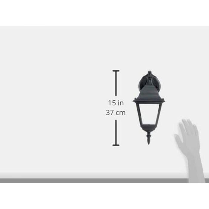 Brilliant Aplique empotrable de exterior Newport E27 1x60W IP23 Negro - Metal y Cristal 2 Brilliant Aplique empotrable de exterior Newport E27 1x60W IP23 Negro - Metal y Cristal 2