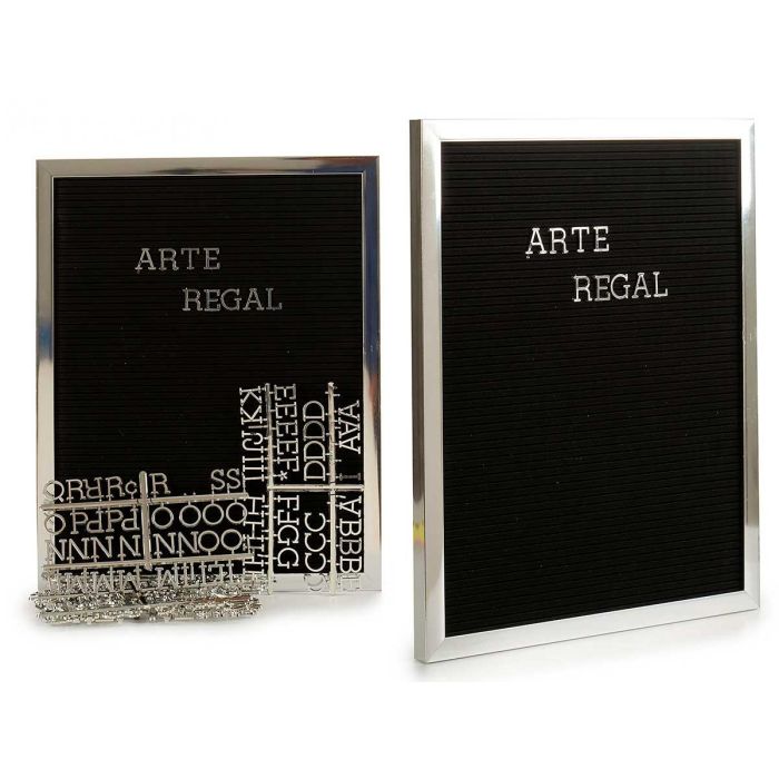 Panel Negro Marco Plata Letras Plata 144 - Arte Regal 2.5x50.5x40.5 cm (12 Unidades) Panel Negro Marco Plata Letras Plata 144 - Arte Regal 2.5x50.5x40.5 cm (12 Unidades)