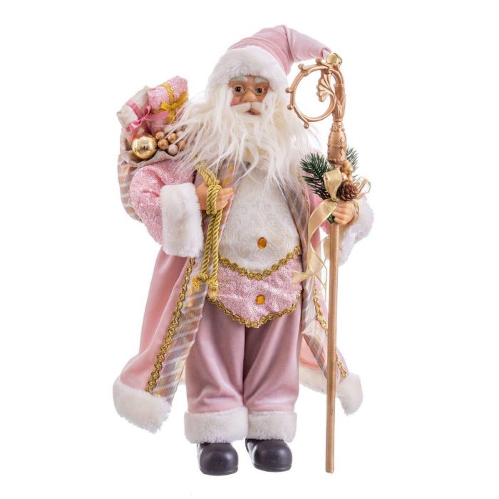 Adorno Navideño Rosa Plástico Poliresina Tejido 45 cm Adorno Navideño Rosa Plástico Poliresina Tejido 45 cm