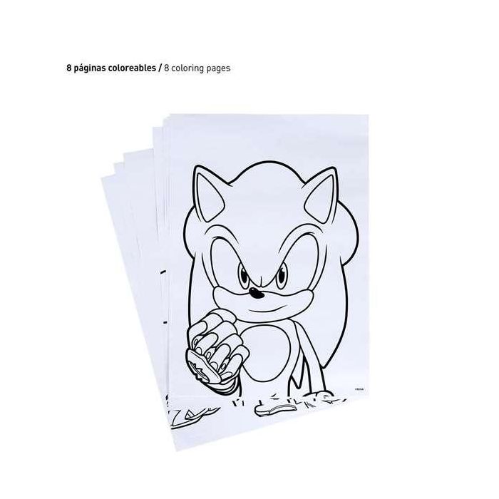 Set papelería coloreable sonic prime 11.0 x 24.0 x 9.5 cm 2