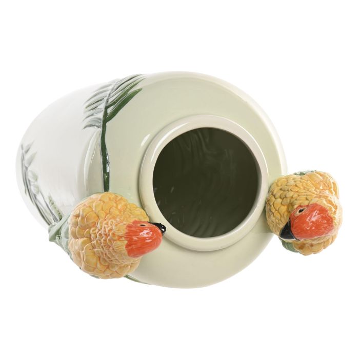 Jarron Tropical DKD Home Decor Verde Amarillo 21 x 24 x 21 cm 2