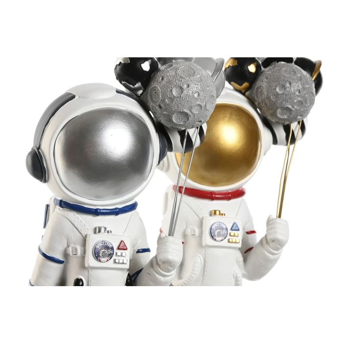 DKD Home Decor Figura Astronaut girl Urban Blanco Azul Resina 12 x 41 x 16 cm (2 Unidades) 1
