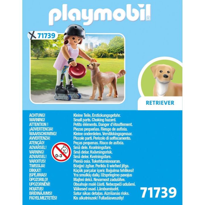 Playmobil Patinadora Con Retriever 71739