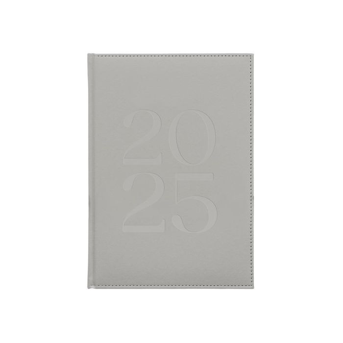 Agenda Encuadernada Liderpapel Creta 170x240 mm 2025 Dia Pagina Color Gris Papel 70 gr 1