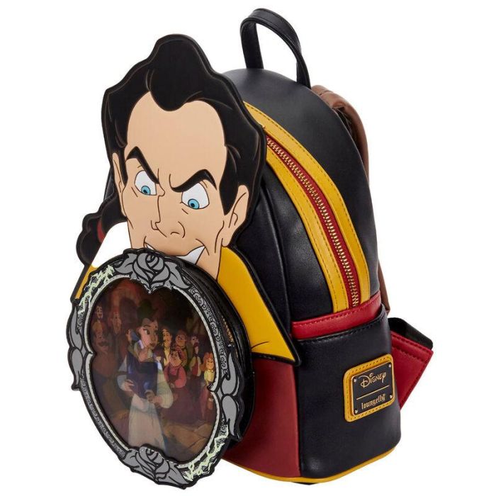 Mochila Villanos Escena Gaston La Bella y la Bestia Disney Loungefly 26cm 2