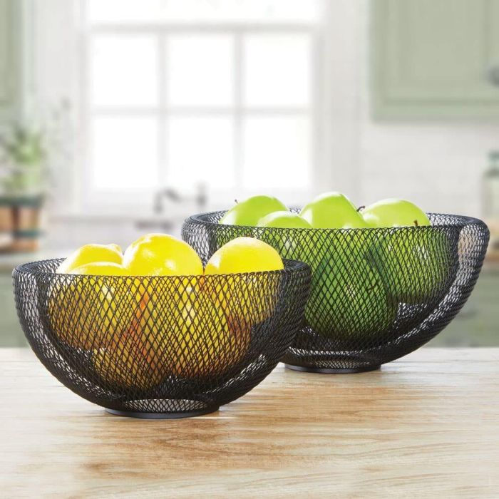 Cesta de metal para frutas Confortime 30x13.5 cm (6 Unidades) 7 Cesta de metal para frutas Confortime 30x13.5 cm (6 Unidades) 7
