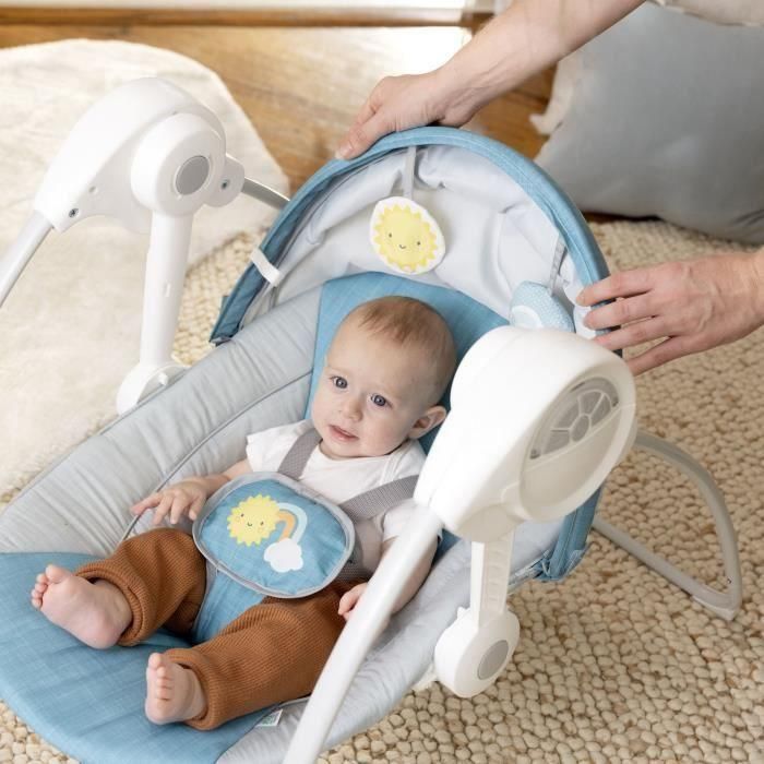 Ity by INGENUITY Columpio portátil Sun Valley Canopy - Toldo, 2 juguetes, asiento reclinable de 2 posiciones - Unisex - 0-9 meses - Gris 2 Ity by INGENUITY Columpio portátil Sun Valley Canopy - Toldo, 2 juguetes, asiento reclinable de 2 posiciones - Unisex - 0-9 meses - Gris 2