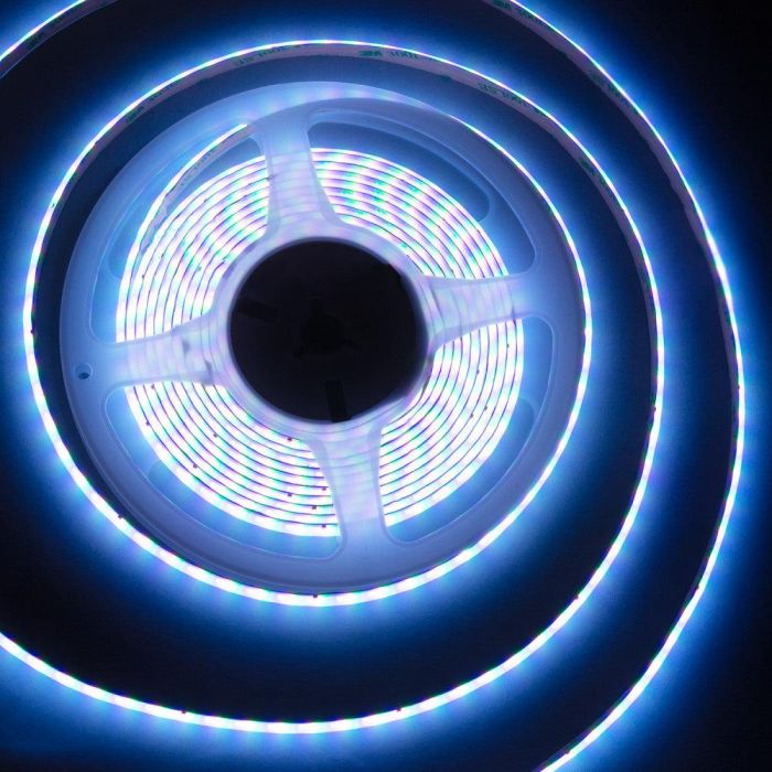 Tira LED COB RGB 24V DC 5m 16W/m 672Lm/m IP20 10mm Ancho Adhesiva 3M [SKY-FSLCOB-672L-10mm-RGB] 1