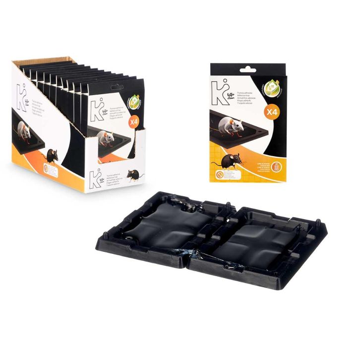 Set 4 Trampas para Ratones Adhesivas Arte Regal 12x18x2 cm - Negro (24 Unidades) Set 4 Trampas para Ratones Adhesivas Arte Regal 12x18x2 cm - Negro (24 Unidades)