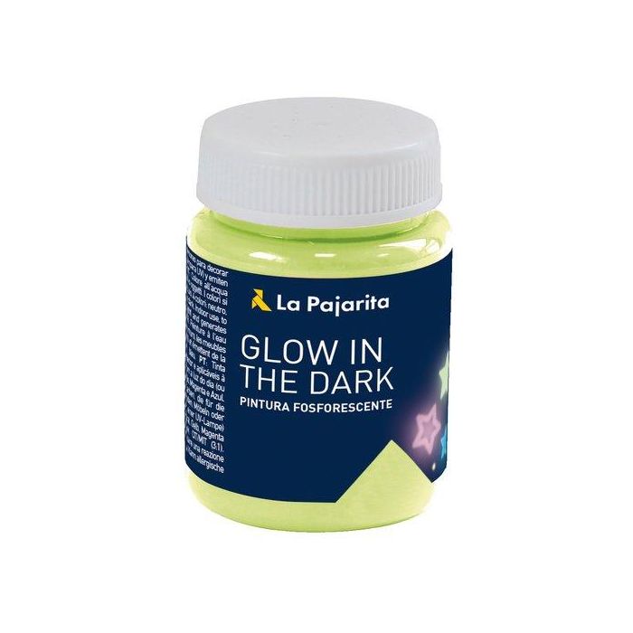 Pintura Latex La Pajarita Fosforescente 75 Ml (Bote) Amarillo 6 unidades