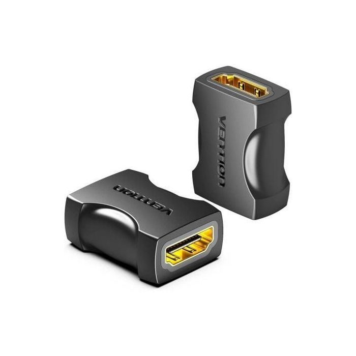 Vention AIRB0-2 Adaptador Conector HDMI 2.0 Hembra a Hembra 4K 60Hz. Acoplador Extensor de Cable HDMI Negro - Pack 2 Unidades 1