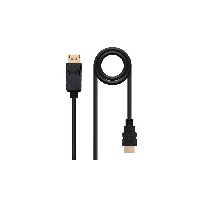Cable Conversor Nanocable 10.15.4300/ Displayport Macho - HDMI Macho/ 50cm/ Negro Cable Conversor Nanocable 10.15.4300/ Displayport Macho - HDMI Macho/ 50cm/ Negro