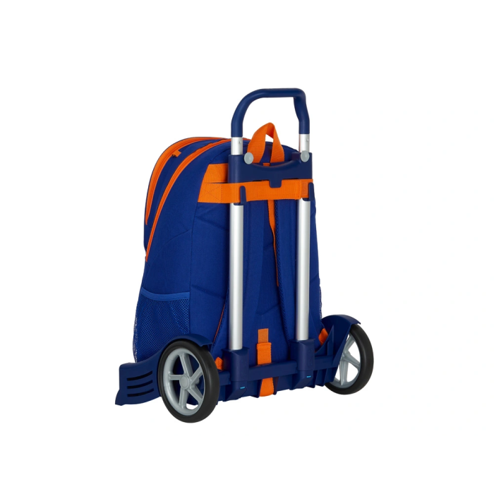 Safta Mochila con Carro Evolution Valencia Basket 665, Color Azul y Naranja, 32x44x16cm 1